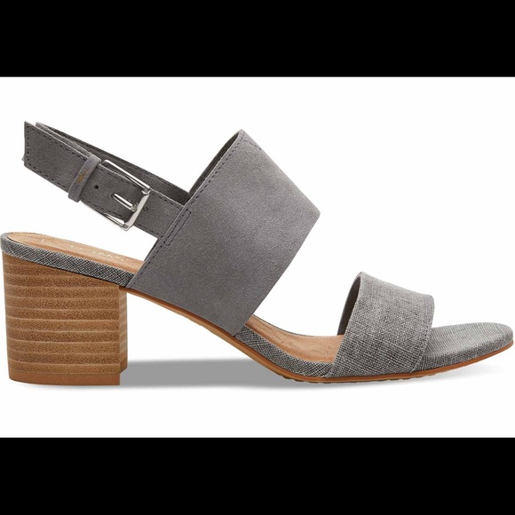 Toms Shade Suede Linen Women’s Poppy Sandals - Picture 2 of 5